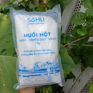 Muối hột Sahu muối biển tự nhiên Sa Huỳnh Quảng Ngãi dùng trong nấu ăn tẩm ướp... muối ăn muối thô muối hạt to muối ăn ngon