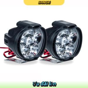 SHNGki 1 LED xe máy Đèn pha trắng siêu sáng 6 LED làm việc Spotlight