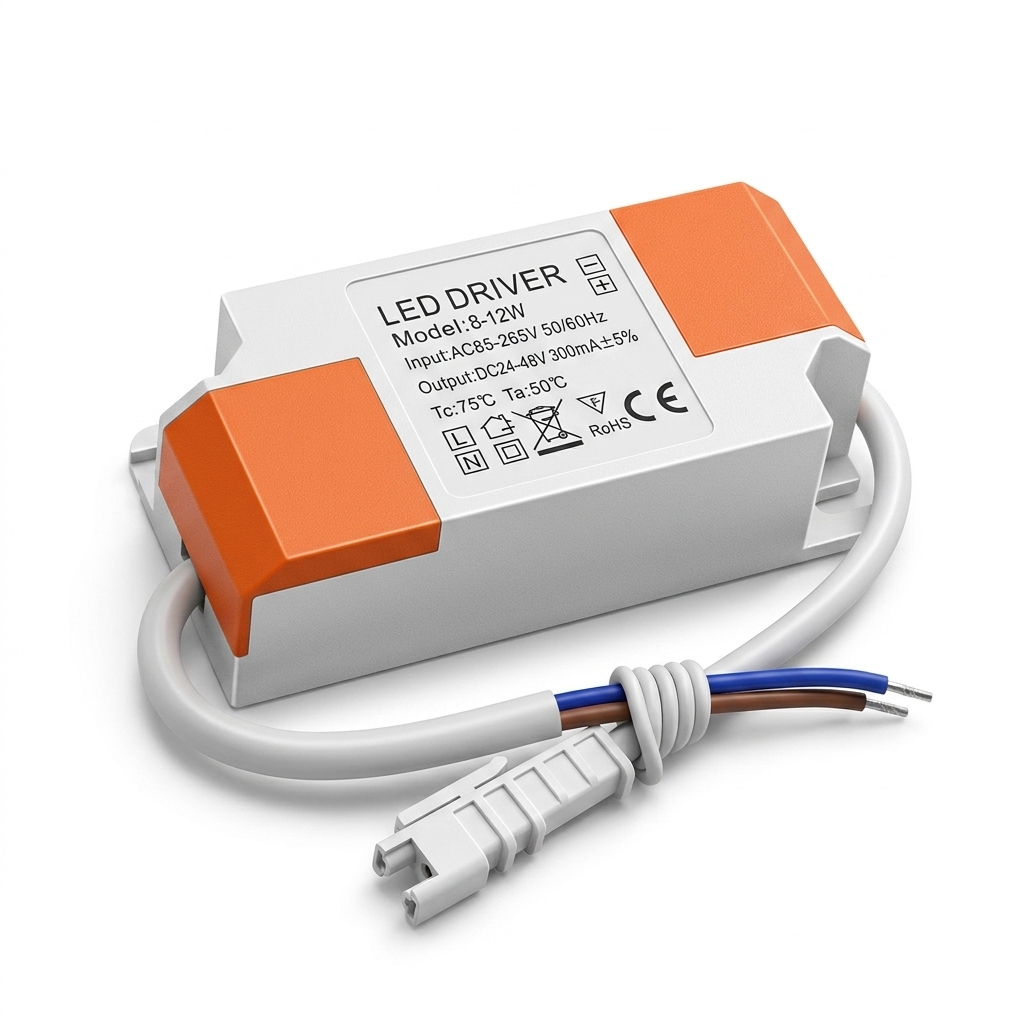OIMG LED Driver Power Supply Isolated External 1-3W 3-5W 4-7W 8-12W 12-18W 18-24W 24-36W 300MA Terminal Male Head_voghion.com