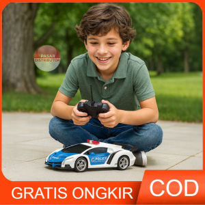 Mainan Anak TRC-029 RC POLICE DEFORM ROBOT Mainan Mobil Robot Polisi Otomatis Bisa Berubah Otomatis