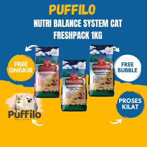 NEW!! MAKANAN KUCING PREMIUM NUTRI BALANCE SYSTEM FRESHPACK 1KG