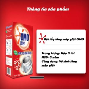 OMO Matic 375g – Bột Tẩy Lồng Máy Giặt Sạch 99% Đánh Bay Cặn Đen – Khử Mùi Lâu Ngày