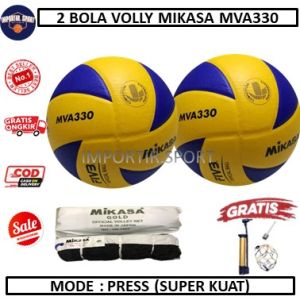 PAKET BANYAK DAN LENGKAP 2 BOLA VOLLY MIKASA MVA330  DAN 1 NET VOLI MIKASA GOLD - BOLA VOLI DAN NET SIAP MAIN - BOLA STANDART INTERNASIONAL