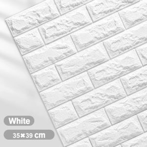 50PCS 3D Wallpaper Sticker Wall Decoration Foam Brick Waterproof Self Adhesive Sound Insulation Durable Moistureproof