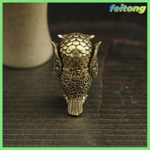 【feitong】🚕🚕【HOT SALE】 1pcs Retro Đồng động vật trà Pet Máy tính để bàn trang trí cổ Rắn Đồng Owl thu nhỏ bức tượng nhỏ trang trí nội thất thủ công