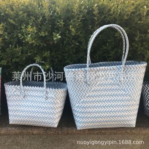 Túi Xách Thời Trang Dệt Tay Bằng Nhựa Túi Xách Túi Mua Sắm Túi Giải Trí Thành Thị Túi Giỏ Rau Sọc