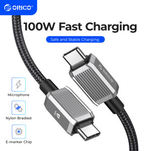 Cáp USB ORICO-100W PD 5A dây sạc nhanh bện nylon loại C cho MacBook Pro iPad Pro Samsung Galaxy máy tính xách tay iPhone152026