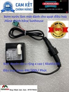 CHÍNH HÃNG SUNHOUSE - Bơm nước làm mát quạt điều hoà Sunhouse SHD7718/ 7710/ 7701/ 7703 .4W/300L/Phút