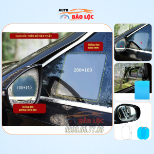Bộ 2 Miếng Dán Chống Đọng Nước Kính Bên Ô tô hình chữ nhật chống bám nước hiệu quả