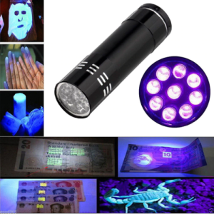 Mini UV Ultra Violet 9 LED Flashlight Torch Light Waterproof Aluminum Lamp Outdoor Portable Tactical Lighting Tool