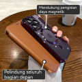 Soft Case Leather Slot Card Holder Wallet Dompet Magnetik Support Magsafe Wireless Charging Phone Case Silikon With Ring Lensa Kamera Kompatibel Untuk Iphone 16 Plus 16 Pro Max 15 Plus 15 Pro Max 14 Plus 14 Pro Max 13 Pro Max 12 Pro Max 11 Pro Max X Xs XR. 
