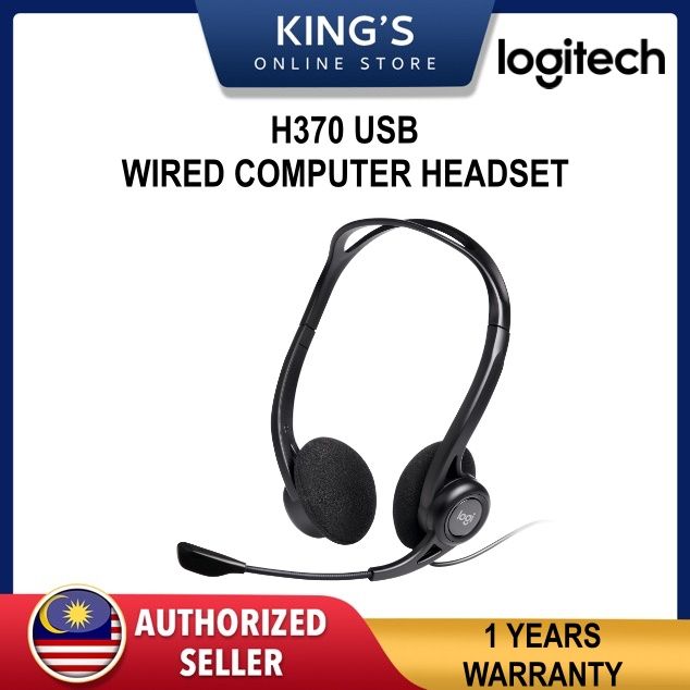 Logitech H370 USB Computer Headset with Digital Quality Sound, Noise