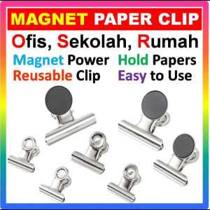 Magnetic Paper Clip Holder Organizer – Strong Magnet for A4 Paper Notes Receipts – Home Office School Fridge