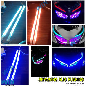 SEPASANG LAMPU LED FLEXIBLE ALIS 30CM LED ALIS MOTOR ALIS 30 CM LAMPU ALIS RUNNING