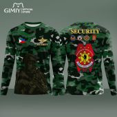 Security Guard Uniform Camouflage Long Sleeve for Men Casual Round Neck Long Sleeved Tshirts for Men Quick Drying Security T Shirt