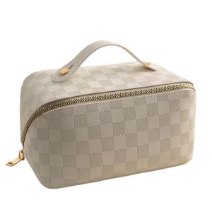 Nara-CC Make up Bag Portable Travel Waterproof Toiletry Bag Organizer Multifunctional Leather Travel Cosmetic Bag