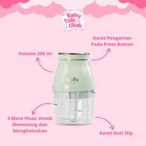 Kuru Electric Food Chopper Blender Makanan Bayi MPASI Elektrik Kuru FC2001
