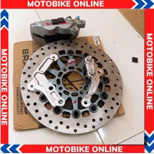 (Full combo) 3 món ( Heo+Pát+Đĩa) kèm 2 ốc salayza (10ly25) gắn các dòng xe xuống 4 lỗ thông dụng size 267mm