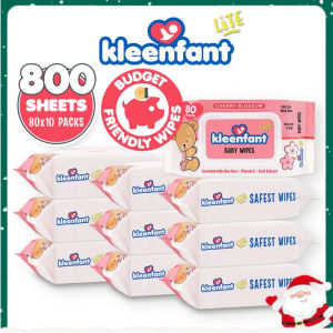 BabyPal Kleenfant Lite Cherry Blossom 80 sheets 10 Packs Baby  for Newborn and Kids
