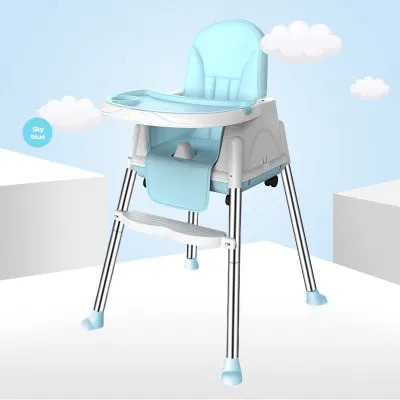 HKH Foldable High Chair Booster Seat For Baby Dining Feeding Adjustable Height & Removable Legs