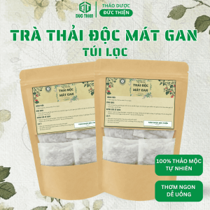 Trà Thải Độc Mát Gan Túi Lọc Đức Thiện (Set 30 Túi Lọc) - Giải Độc Gan Mát Gan Lợi Tiểu Hạ Men Gan Gan Nhiễm Mỡ Thanh Lọc Cơ Thể