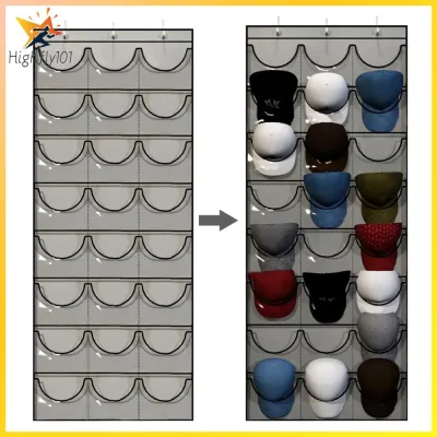 Hat Organizer Racks for Baseball Caps Baseball Hat Rack with 3 Hooks Door Hanging Holder Hanger Storage Rack for Bedroom