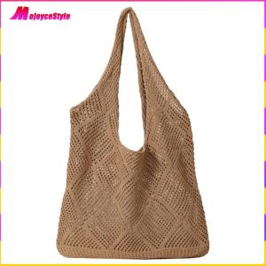 【NEW】 Women Shoulder Bags Large Capacity Mesh Knit Casual Beach Bag Retro Hollow Fashion Handbag for Shopping Trip Summer Holiday Bags