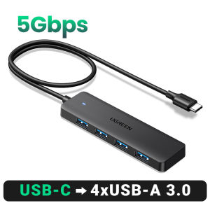 UGREEN 4-Port USB 3.0 Hub Ultra Slim High-Speed USB Splitter Portable Extension Data Hub Compatible for MacBook Mac Pro/mini Surface Pro XPS PS4 Xbox One Flash Drive Mobile HDD and More