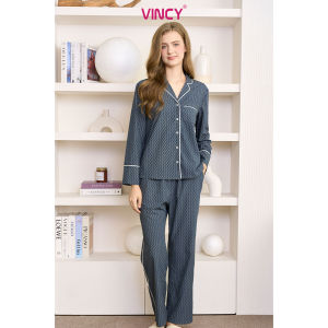 BKD02W5K01-BỘ DÀI KATE VỚI THIẾT KẾ CỔ PIJAMA ĐIỂM NHẤN VIỀN NỔI BẬT MANG LẠI SỰ THANH LỊCH VÀ THOẢI MÁI KHI MẶC