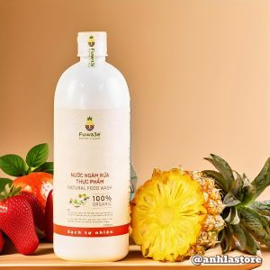 Nước Ngâm Rửa Thực Phẩm Fuwa3e Chai 1 Lít Chiết Xuất Enzym Dứa Sinh Học