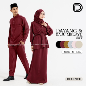 🇲🇾 DESINCE Sedondon Series Men Baju Melayu Cekak Musang Baju Kurung Batwing Dayang Perempuan Raya MW081 WW018