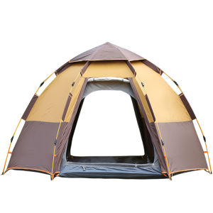 Waterproof Automatic Tent Outdoor Camping Tent Waterproof 4-6 Persons Thickened Mountaineering Camping Double Layer Family Tent 270x270x168cm Outdoor Tent