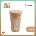 TECHNOPLAST NEXTCOFFEE FLAT TUMBLER / GELAS / BOTOL MINUM 850 ML - Cokelat. 