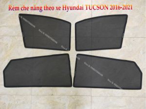 Bộ 4 tấm Rèm che nắng theo xe ô tô Hyundai TUCSON 2016-2021 Tấm che nắng ô tô nam châm tự dính