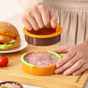 PTPT Circular Burger Press Patty Mold Manual Non-Stick Meatloaf Pressing Mold Burger Making Tool High-capacity Patty Maker Rice Ball