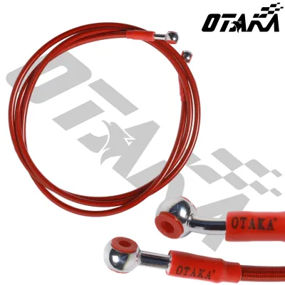 OTAKA PEED MOTORCYCLE BRAKE HOSE UNIVERSAL SIZE 60CM/100CM/110CM/130CM/200CM/220CM/BLACK/RED/BLUE/SILVER