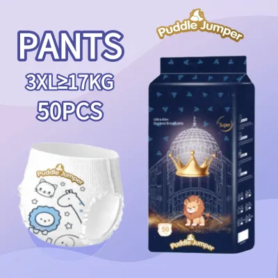 Puddle Jumper 50pcs Baby diaper Pull-up Pants Unisex Ultra thick and dry Tape Breathable All Size diapers