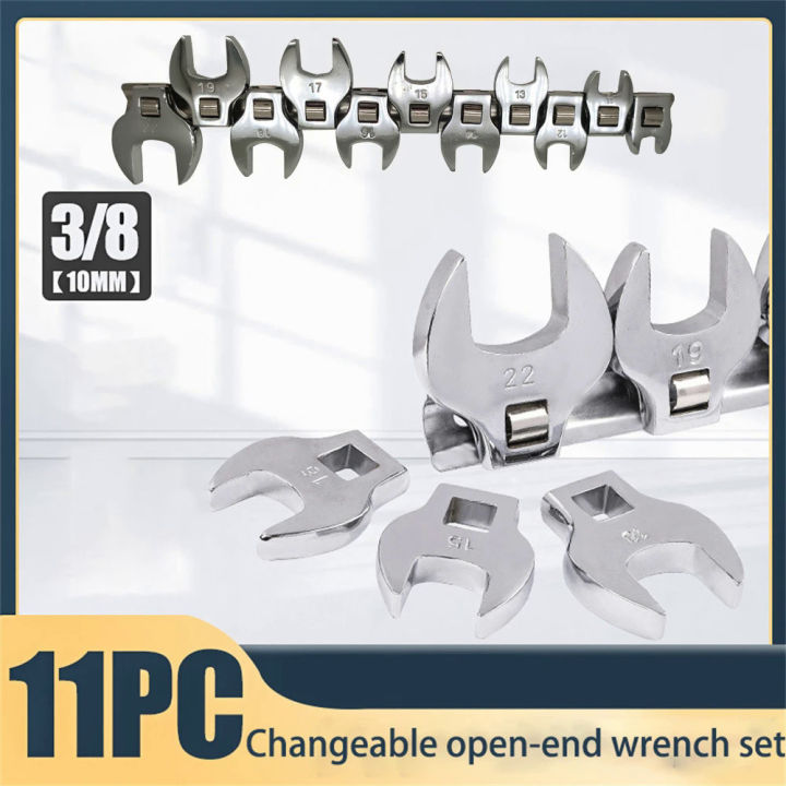 ไดรฟ์ Crowfoot Wrench ชุดเมตริก Crow Feet Ratchet Spanner 38นิ้ว ...