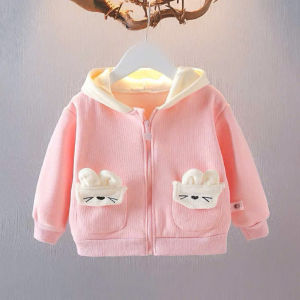 Áo Khoác hoodie chất liệu da cá siêu mềm mịn màu sắc đáng yêu cho bé gái