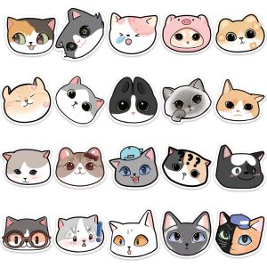 Stiker Kartun CAT CUTE isi 24 pcs