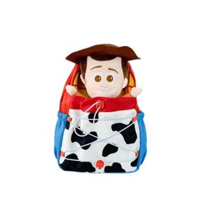 SUNNY BAR Drawstring Woody Anime Backpack Cartoon Pendant Plush Doll School Bag Cute Adorable Brown Double Shoulder Bag Women