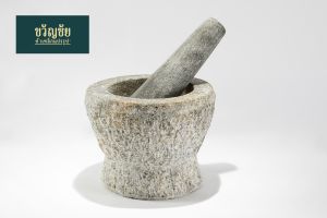 ครกหินพร้อมสากหิน ครกหิน ผลิตจากหินแกรนิตแท้ มีให้เลือก 5 ขนาด
