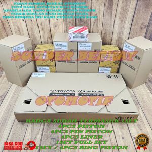 1PAKET KOMPLIT PAKING SET LINER FURING BURING + PISTON + RING SEHER STD TOYOTA KIJANG 5K KF40