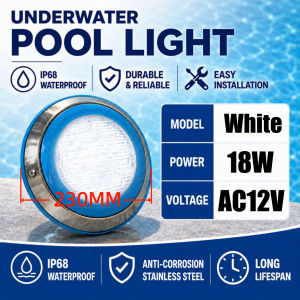 30CM Large LED Swimming Pool Light RGB Color Changing Waterproof Underwater Lamp