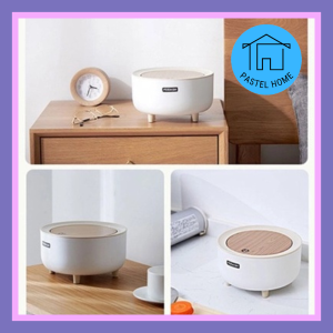 PH Mini Trash Can Kitchen Garbage Bin Press to Open with Lid Home Office Small Trash Can Dustbin