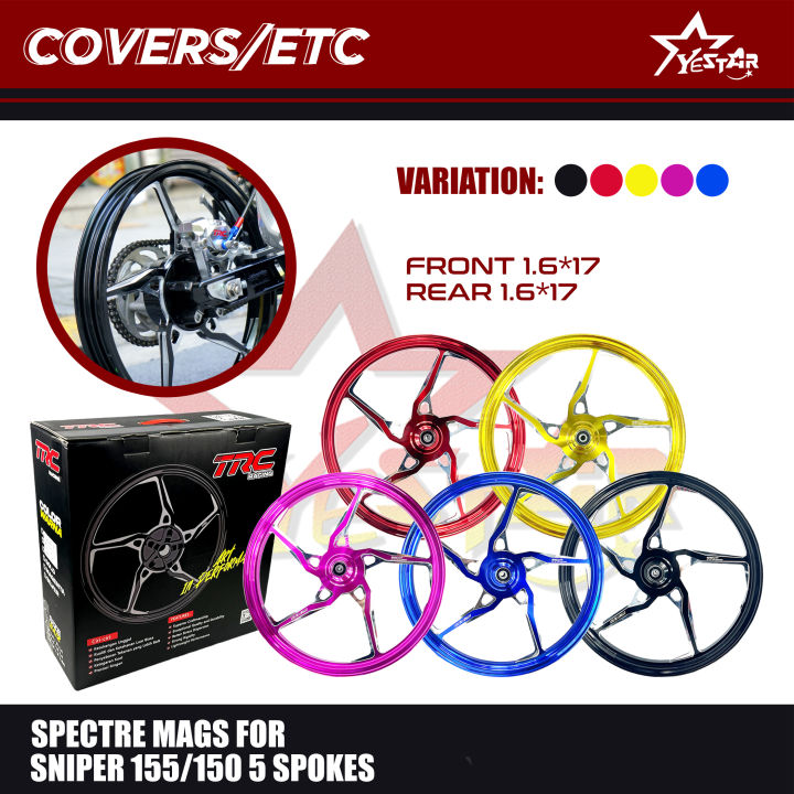 Yestar CNC Mags Spectre 5 Spokes (1.6 17F x 1.85 17R) Malaysian Concept ...