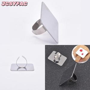 JCSYFAC Palette điều chỉnh vòng cho móng tay nghệ thuật nền tảng pha trộn trang điểm thép không gỉ