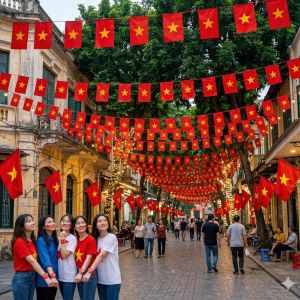 [30/4 -2/9 ] Combo 30 Chong Chóng Cờ Đỏ Sao Vàng [10 mét dây] Chống Nắng Mưa Trang Trí Ngõ Xóm Trường Học Sự Kiện Lễ Hội