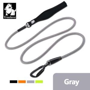 TRUELOVE Dog Leash Nylon Rope Reflective Walking Running Rope with Soft Handle for Medium Large Dogs Carabiner Pet Accessories