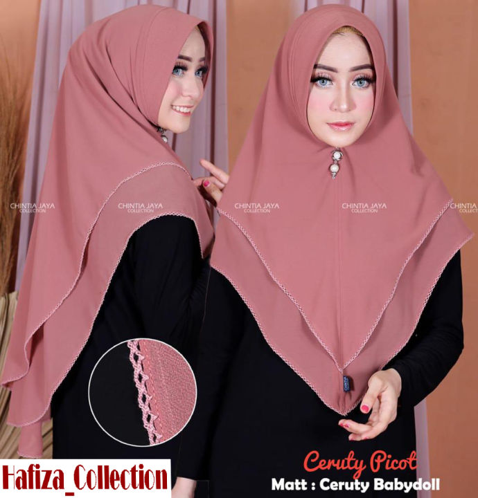 Hafiza Collection Khimar Swarovski ANGEL Ceruty leyer/ Hijab